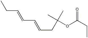 Propionic acid 1,1-dimethyl-3,5-octadienyl ester Structure