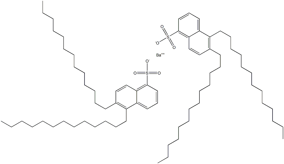 Bis(5,6-ditridecyl-1-naphthalenesulfonic acid)barium salt Structure