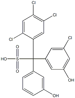 (3-Chloro-5-hydroxyphenyl)(2,4,5-trichlorophenyl)(3-hydroxyphenyl)methanesulfonic acid 구조식 이미지