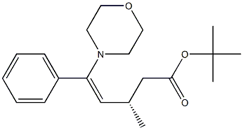 (3S)-3-Methyl-5-morpholino-5-phenyl-4-pentenoic acid tert-butyl ester 구조식 이미지