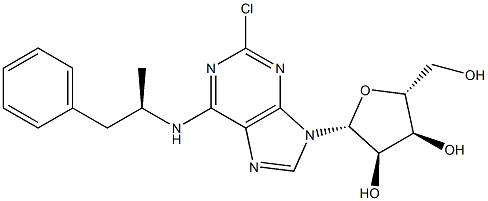 2-Chloro-N-[(R)-1-methyl-2-phenylethyl]adenosine 구조식 이미지