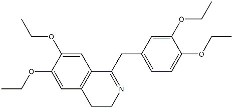 1-(3,4-Diethoxybenzyl)-6,7-diethoxy-3,4-dihydroisoquinoline 구조식 이미지