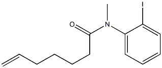 N-(2-Iodophenyl)-N-methyl-6-heptenamide 구조식 이미지