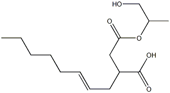 3-(2-Octenyl)succinic acid hydrogen 1-(2-hydroxy-1-methylethyl) ester 구조식 이미지