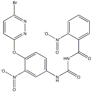 1-(2-Nitrobenzoyl)-3-[4-[(6-bromo-3-pyridazinyl)oxy]-3-nitrophenyl]urea 구조식 이미지