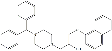 1-(1-Naphtyloxy)-3-[4-(diphenylmethyl)piperazin-1-yl]propan-2-ol Structure