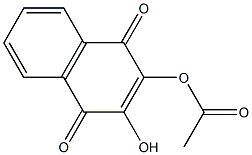 2-Acetoxy-3-hydroxy-1,4-naphthoquinone 구조식 이미지