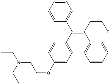 2-[4-[Z-1,2-Diphenyl-4-fluoro-1-butenyl]phenoxy]-N,N-diethylethanamine 구조식 이미지