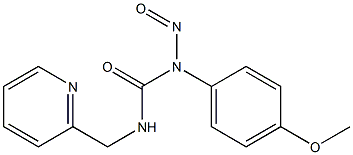 1-(4-Methoxyphenyl)-1-nitroso-3-[(2-pyridinyl)methyl]urea 구조식 이미지