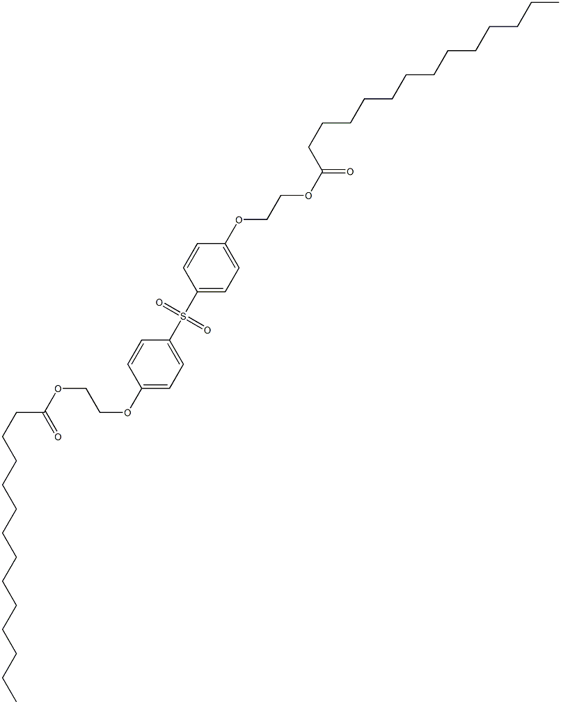 Bis[4-[2-(tetradecanoyloxy)ethoxy]phenyl] sulfone Structure