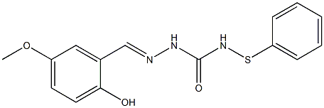 5-Methoxysalicylaldehyde 4-(phenylthio)semicarbazone 구조식 이미지
