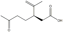 [R,(-)]-3-Isopropenyl-6-oxoheptanoic acid Structure