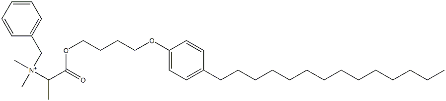 N,N-Dimethyl-N-benzyl-N-[1-[[4-(4-tetradecylphenyloxy)butyl]oxycarbonyl]ethyl]aminium 구조식 이미지