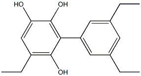 5-Ethyl-3-(3,5-diethylphenyl)benzene-1,2,4-triol 구조식 이미지