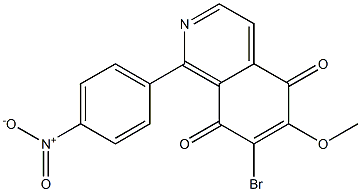 7-Bromo-6-methoxy-1-(4-nitrophenyl)isoquinoline-5,8-dione 구조식 이미지