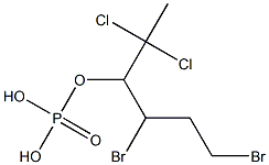 Phosphoric acid hydrogen (1,3-dibromopropyl)(2,2-dichloropropyl) ester 구조식 이미지