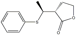 (S)-3-[(R)-1-(Phenylthio)ethyl]dihydrofuran-2(3H)-one 구조식 이미지