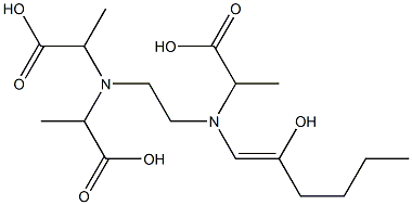 3-(1-Carboxyethyl)-6-(2-hydroxy-1-hexenyl)-2,7-dimethyl-3,6-diazaoctanedioic acid 구조식 이미지