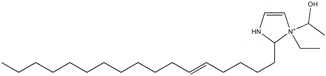 1-Ethyl-2-(5-heptadecenyl)-1-(1-hydroxyethyl)-4-imidazoline-1-ium 구조식 이미지