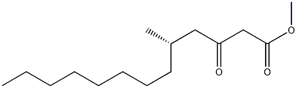 [S,(-)]-5-Methyl-3-oxotridecanoic acid methyl ester 구조식 이미지