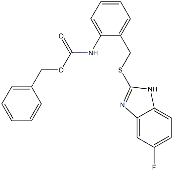 5-Fluoro-2-[[2-[[(benzyloxy)carbonyl]amino]benzyl]thio]-1H-benzimidazole Structure