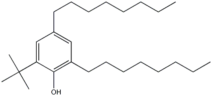 2-tert-Butyl-4,6-dioctylphenol 구조식 이미지