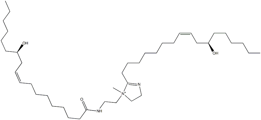 4,5-Dihydro-2-[(8Z,11R)-11-hydroxy-8-heptadecenyl]-1-[2-[[(9Z,12R)-12-hydroxy-1-oxo-9-octadecenyl]amino]ethyl]-1-methyl-1H-imidazol-1-ium Structure