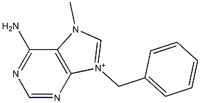 6-Amino-9-benzyl-7-methyl-7H-purin-9-ium Structure