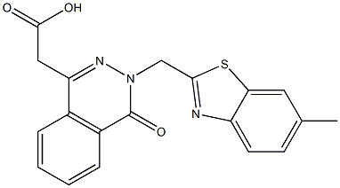 3-[(6-Methyl-2-benzothiazolyl)methyl]-3,4-dihydro-4-oxophthalazine-1-acetic acid Structure