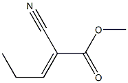 2-Cyano-2-pentenoic acid methyl ester 구조식 이미지