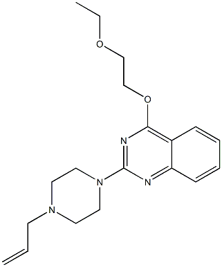 4-(2-Ethoxyethoxy)-2-[4-(2-propenyl)piperazino]quinazoline Structure