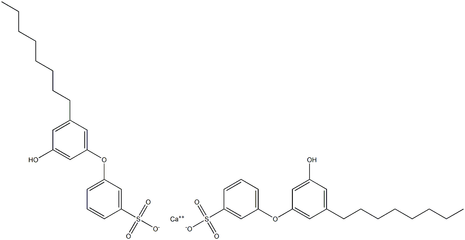 Bis(3'-hydroxy-5'-octyl[oxybisbenzene]-3-sulfonic acid)calcium salt Structure