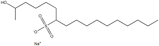 2-Hydroxyheptadecane-7-sulfonic acid sodium salt Structure