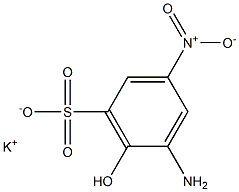 5-Amino-6-hydroxy-3-nitrobenzenesulfonic acid potassium salt 구조식 이미지