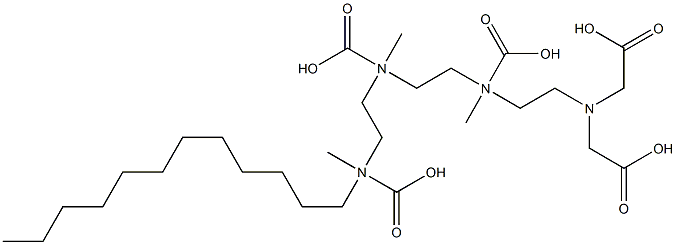 [N-[2-[N-Carboxymethyl-N-[2-[N-carboxymethyl-N-[2-(N-carboxymethyldodecylamino)ethyl]amino]ethyl]amino]ethyl]imino]diacetic acid Structure