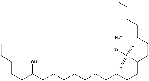 19-Hydroxytetracosane-8-sulfonic acid sodium salt Structure