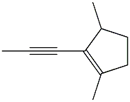 1,3-Dimethyl-2-(1-propynyl)cyclopentene 구조식 이미지