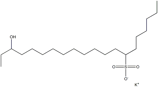 18-Hydroxyicosane-7-sulfonic acid potassium salt Structure