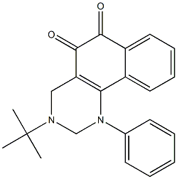 1-Phenyl-3-tert-butyl-1,2,3,4-tetrahydrobenzo[h]quinazoline-5,6-dione Structure