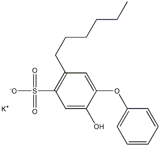 2-Hydroxy-5-hexyl[oxybisbenzene]-4-sulfonic acid potassium salt 구조식 이미지