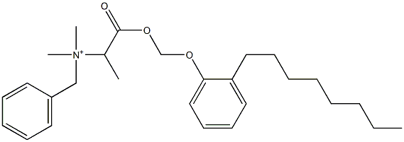 N,N-Dimethyl-N-benzyl-N-[1-[[(2-octylphenyloxy)methyl]oxycarbonyl]ethyl]aminium 구조식 이미지