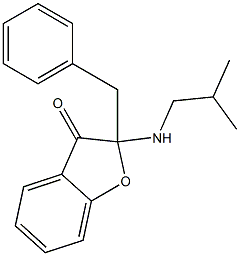 2-Benzyl-2-(2-methylpropylamino)benzofuran-3(2H)-one Structure