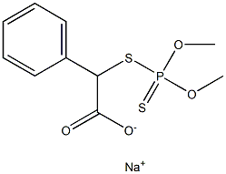 2-(Dimethoxythiophosphinoylthio)-2-phenylacetic acid sodium salt Structure