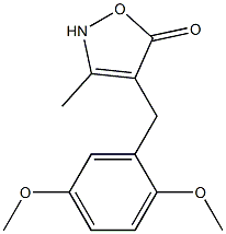 4-(2,5-Dimethoxybenzyl)-3-methylisoxazol-5(2H)-one Structure