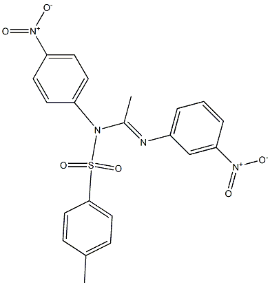 N1-(p-Nitrophenyl)-N1-tosyl-N2-(m-nitrophenyl)acetamidine Structure