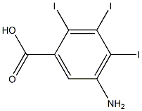 Aminotriiodobenzoic acid 구조식 이미지