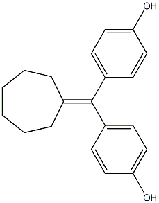 4,4'-(Cycloheptylidenemethylene)bis(phenol) Structure