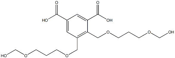 4,5-Bis(7-hydroxy-2,6-dioxaheptan-1-yl)isophthalic acid Structure