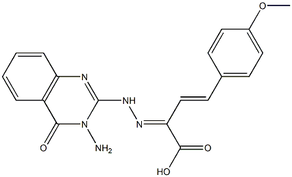 2-[2-[(3-Amino-3,4-dihydro-4-oxoquinazolin)-2-yl]hydrazono]-4-(4-methoxyphenyl)-3-butenoic acid 구조식 이미지