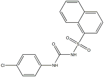 1-(1-Naphthalenylsulfonyl)-3-(4-chlorophenyl)urea 구조식 이미지